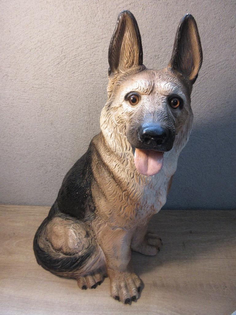 Vintage Italiaans beeld hond herdershond, Ophalen of Verzenden, Gebruikt, Dier