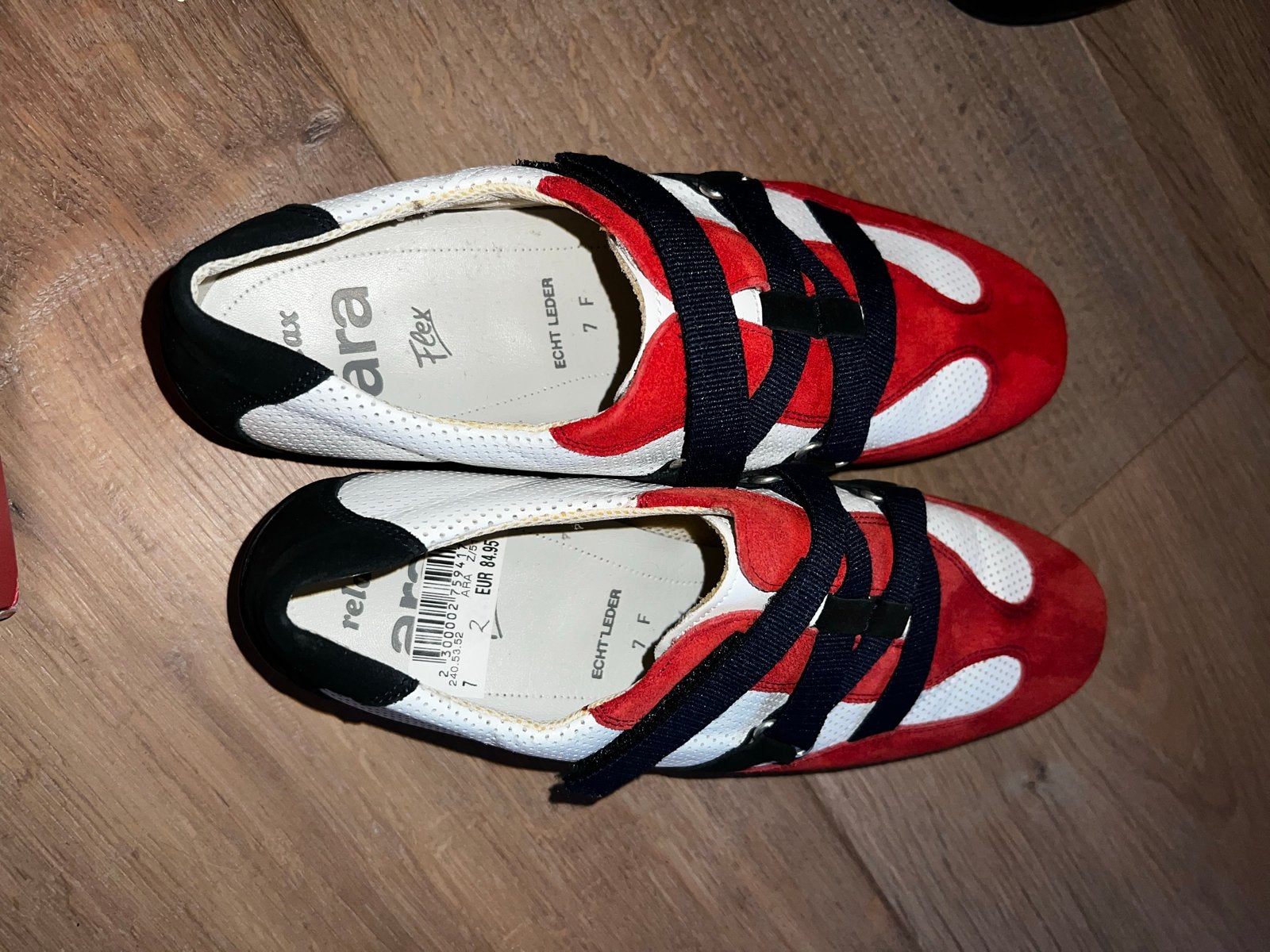 Nieuwe Ara sneakers rood/wit/zwart, maat 40.5, Verzenden, Nieuw, Sneakers of Gympen, Rood