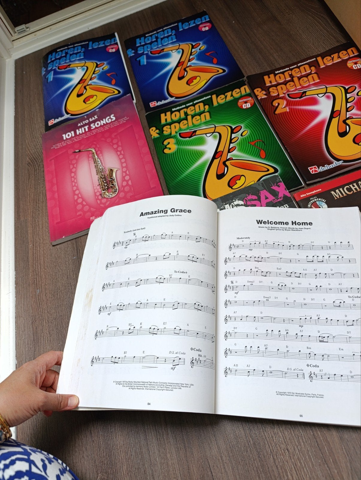 Saxofoon lesboeken en bladmuziek - Complete set, Muziek en Instrumenten, Bladmuziek, Ophalen of Verzenden