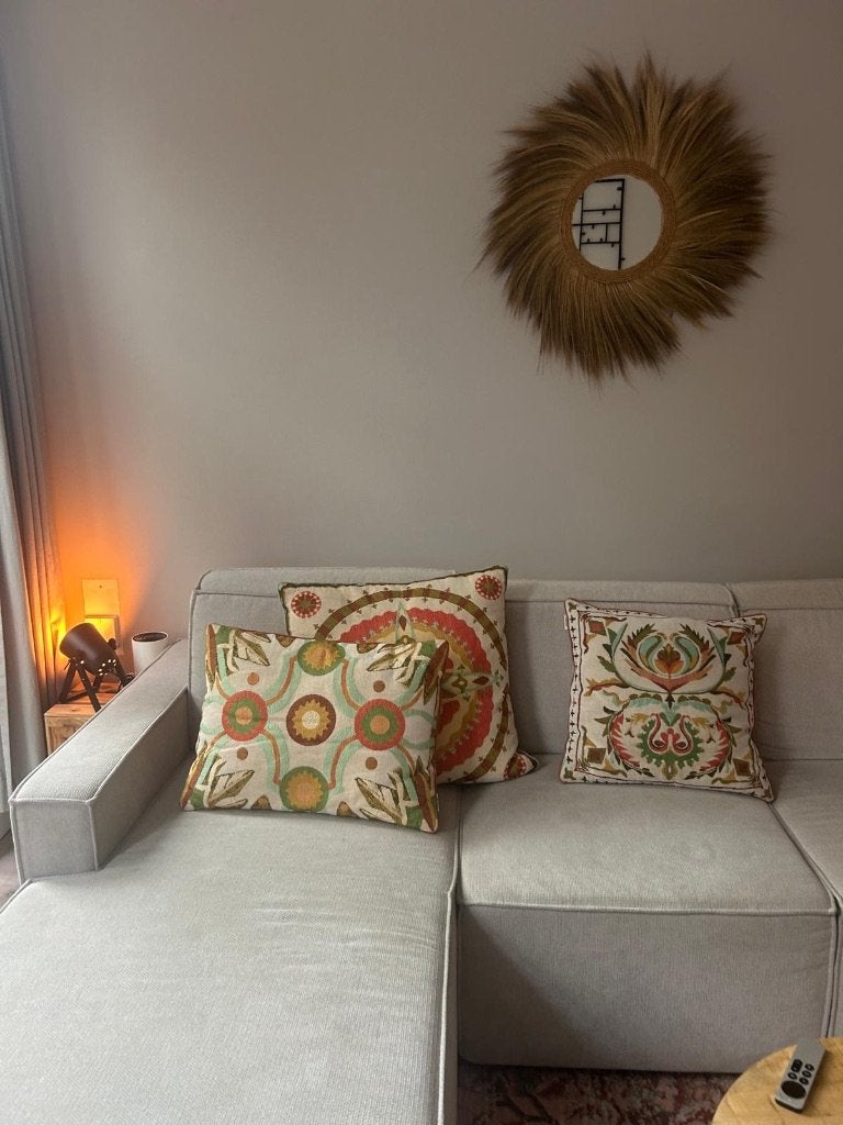 3 Sissy-Boy kussens – boho print, Huis en Inrichting, Ophalen, Overige merken, Inclusief binnenkussen, Beige