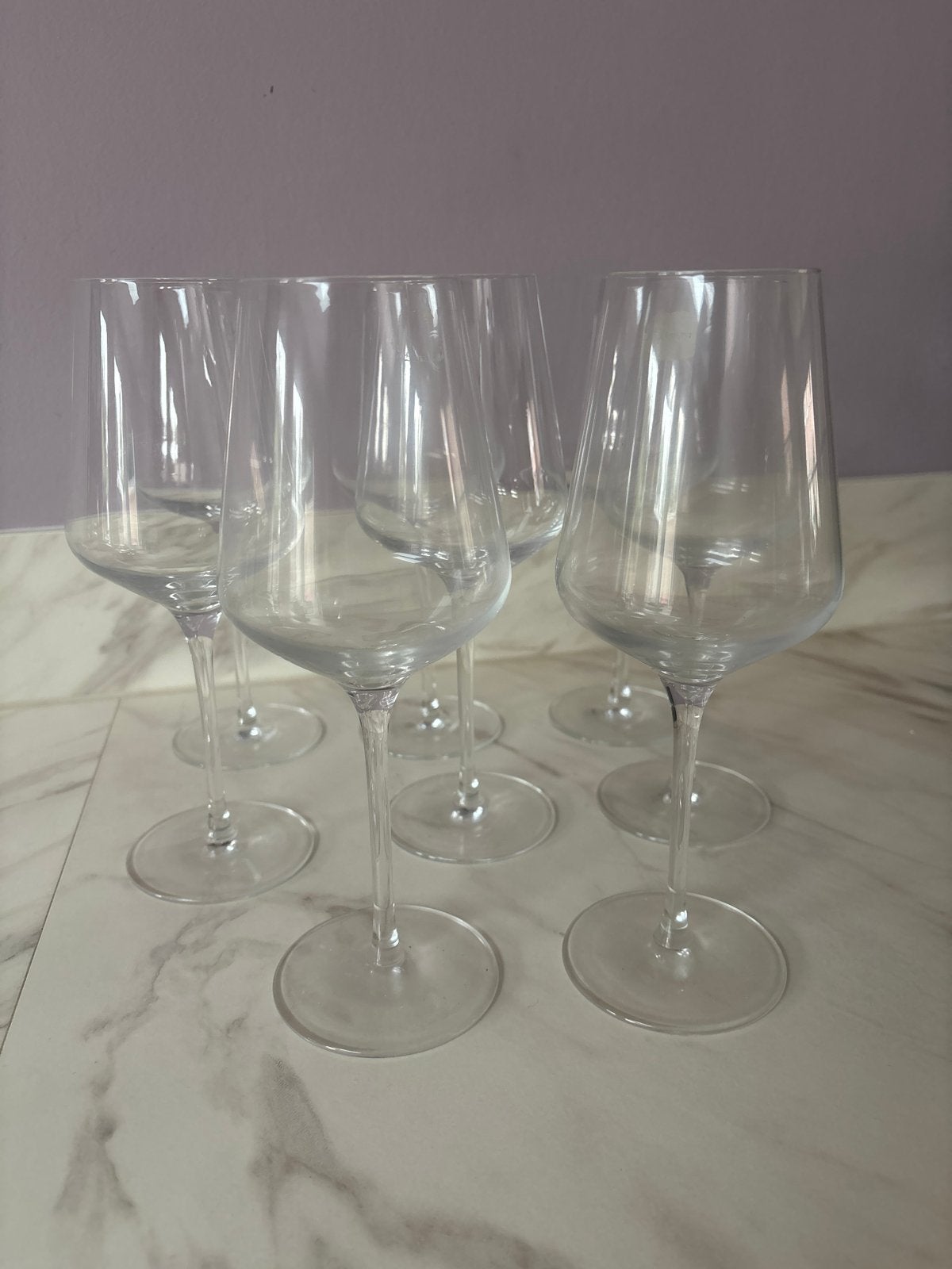 8x Vivo witte wijnglazen - Zo goed als nieuw, Huis en Inrichting, Ophalen, Glas of Glazen, Vivo, Klassiek