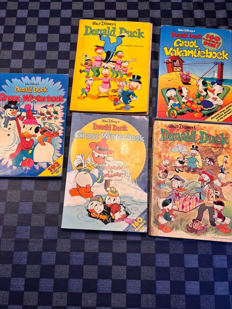 5 vintage Donald Duck boeken, Boeken, Stripboeken, Meerdere stripboeken, Ophalen, Gelezen