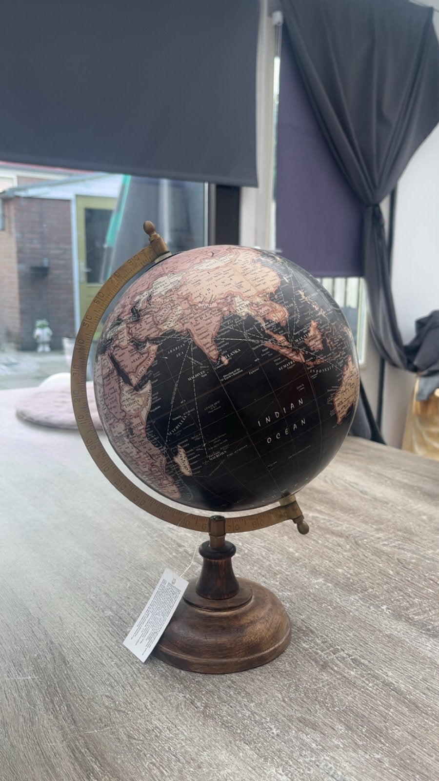 Decoratieve Wereldbol - Antieke Stijl, Ophalen, Draaibaar, Zo goed als nieuw, Antieke wereldbol