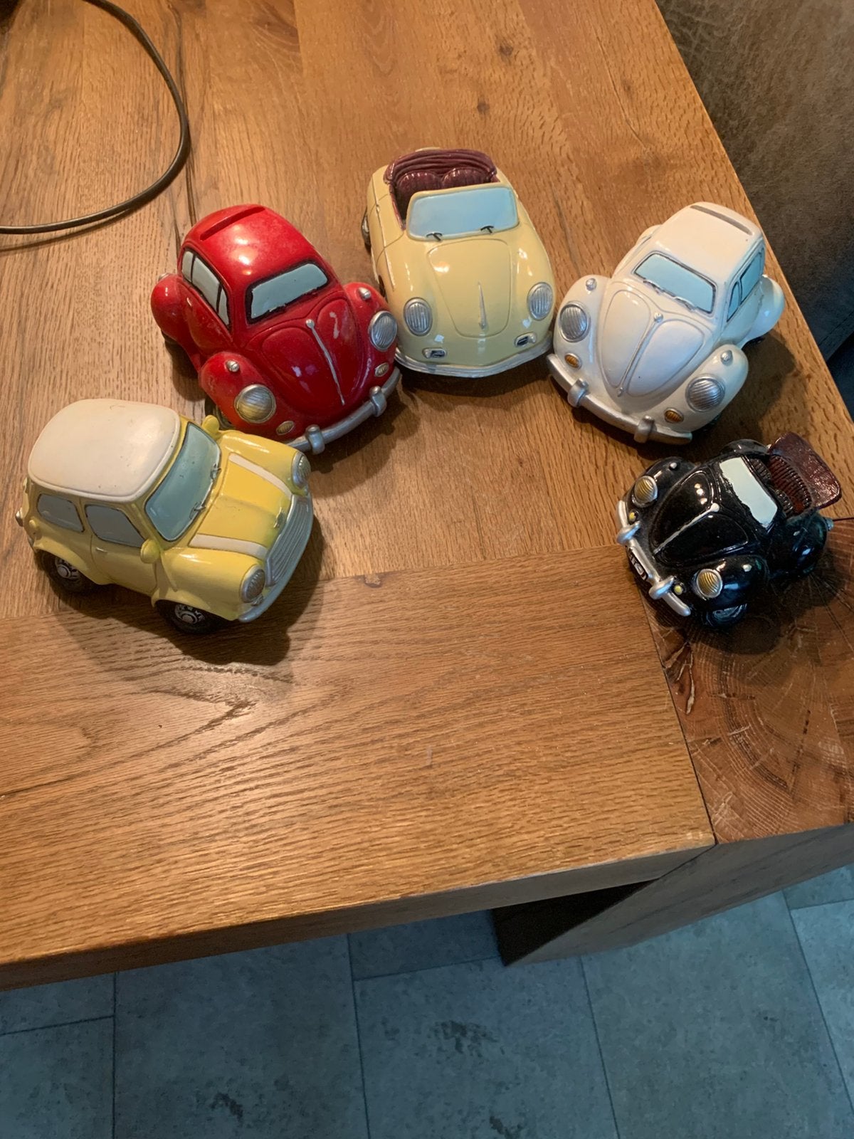 5x Vintage Auto Spaarpot Volkswagen Kever Porsche Mini, Ophalen of Verzenden, Nieuw, Auto's