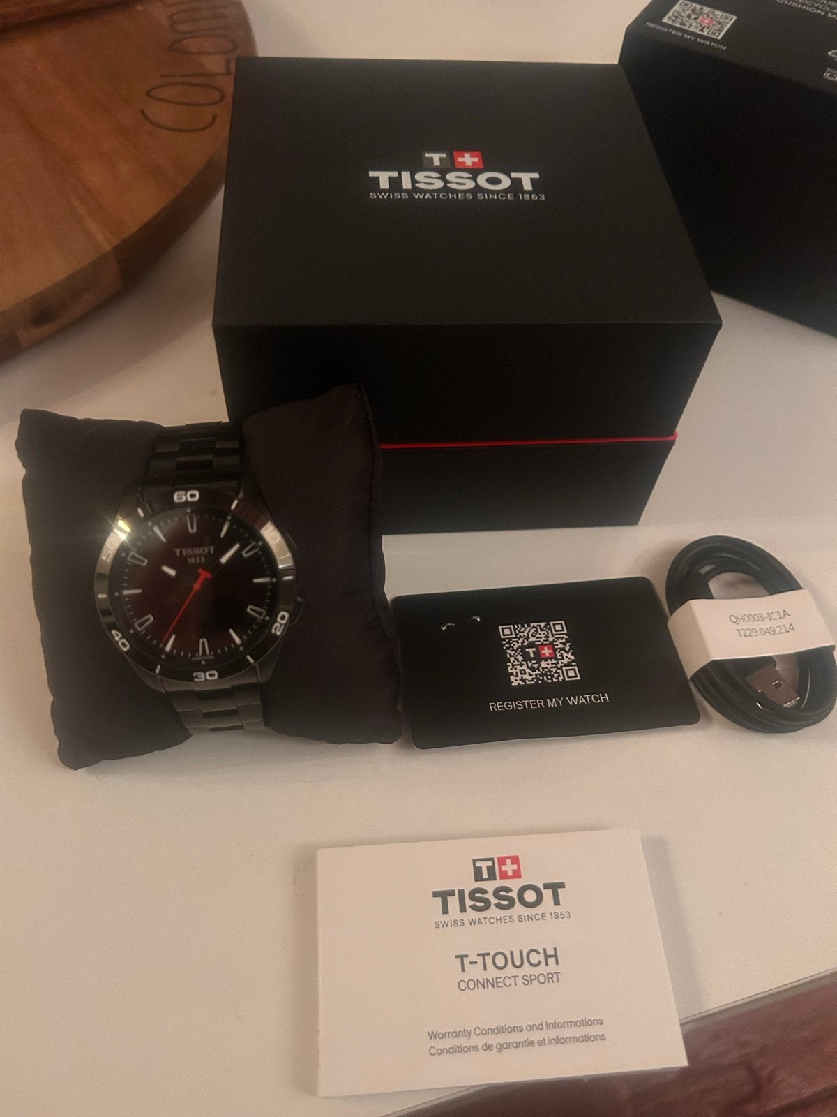 Tissot T-Touch Connect Sport Smartwatch Zwart, Hartslag, Zwart, Ophalen of Verzenden, Zo goed als nieuw