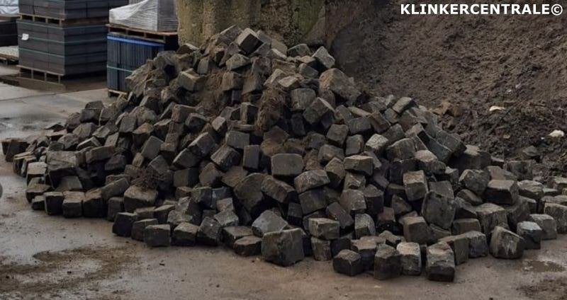 20m2 grijs antraciet bestrating kinderkoppen graniet keien., Bij dit gebruikte product niet meer te achterhalen., Gebruikt, Verzenden