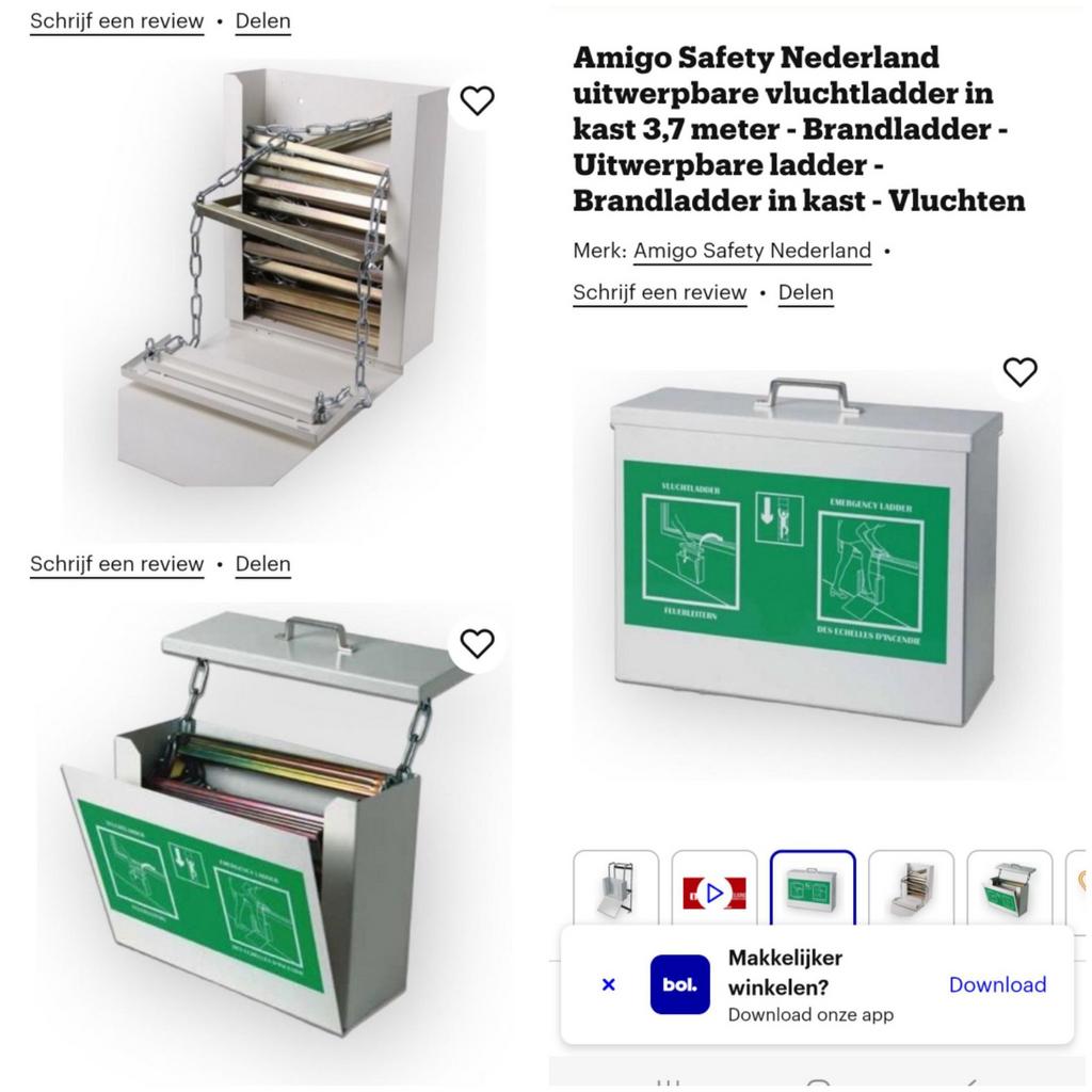 BRANDLADDER NOODLADDER amigo.. ♨️♨️♨️♨️ ..NIEUWE, Doe-het-zelf en Verbouw, Ladders en Trappen, Ophalen of Verzenden, Nieuw, 4 meter of meer