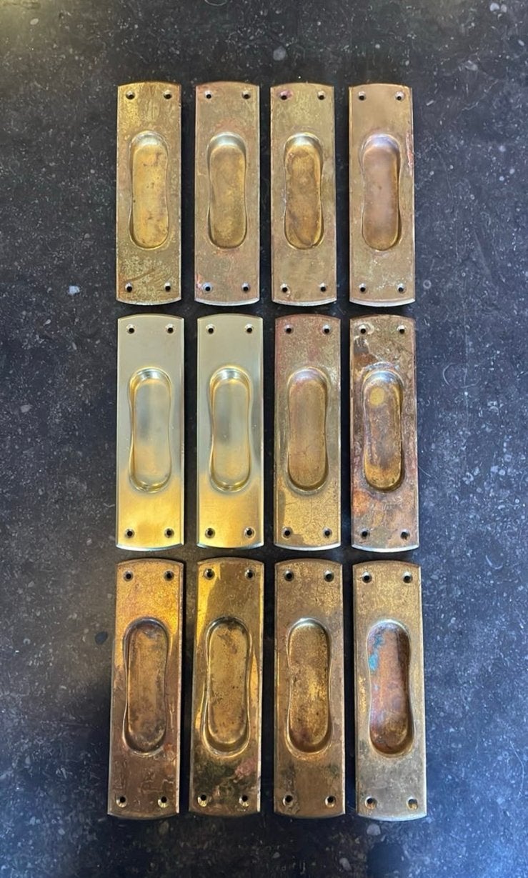 Messing Schuifdeurgrepen ANTIEK Komgrepen Ensuite deurgrepen, Doe-het-zelf en Verbouw, Ophalen of Verzenden, Koper of Messing