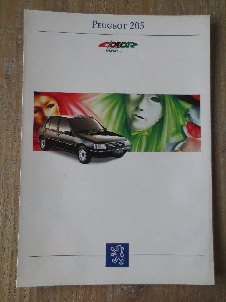 Autofolder: Peugeot 205 Color-Line. Folder is nieuw uit 1993, Ophalen of Verzenden, Nieuw, Peugeot