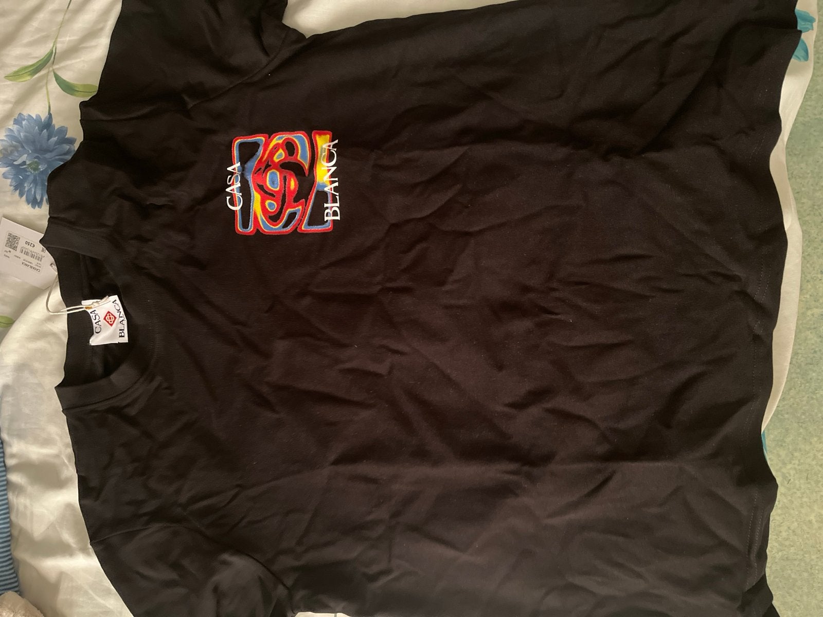 Casa Blanca T-shirt - Zwart met kleurrijke print, Kleding | Heren, T-shirts, Ophalen of Verzenden, Nieuw, Maat 48/50 (M), Zwart