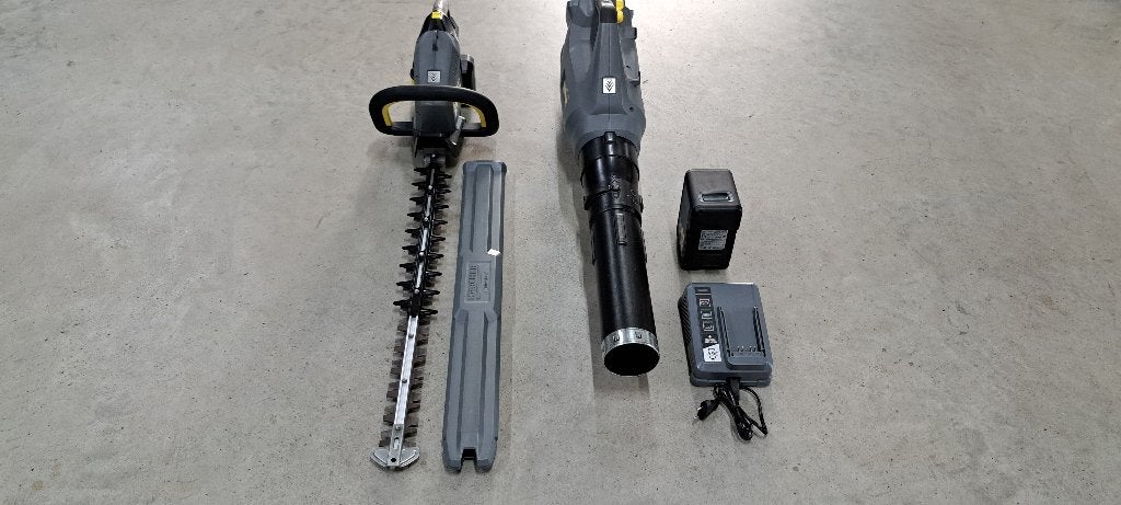 Karcher bladblazer en heggeschaar, Ophalen, Zo goed als nieuw, Accu