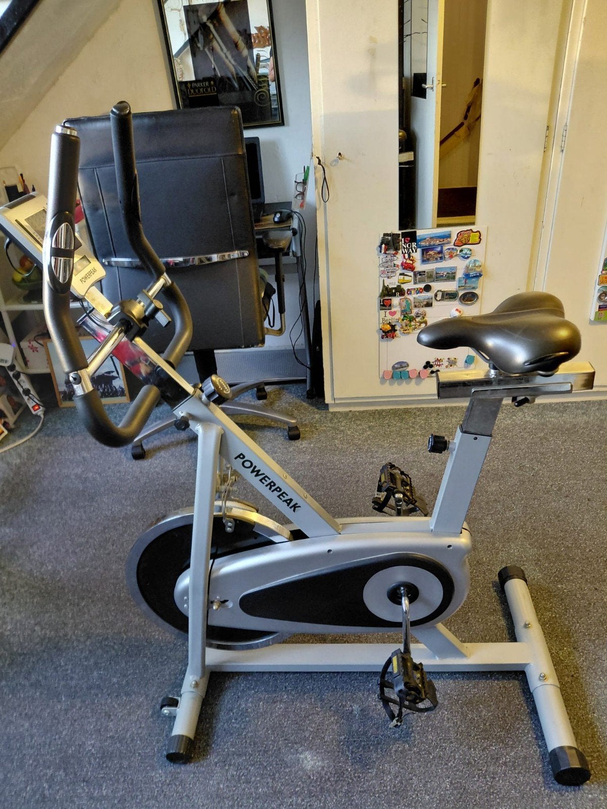 Powerpeak Speed Bike Hometrainer - Zo goed als nieuw, Ophalen, Zo goed als nieuw, Metaal, Benen