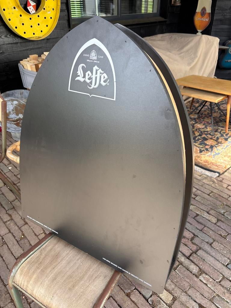 Leffe Reclamebord - Uniek Decoratiestuk krijtboord mancave, Verzamelen, Biermerken, Ophalen, Gebruikt, Reclamebord, Plaat of Schild