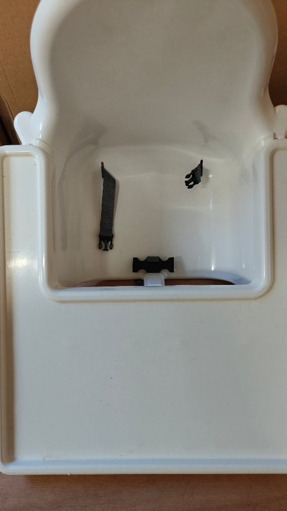 IKEA Hoge kinderstoel met blad, wit, Ophalen, Gebruikt, Overige typen, Gordel(s)