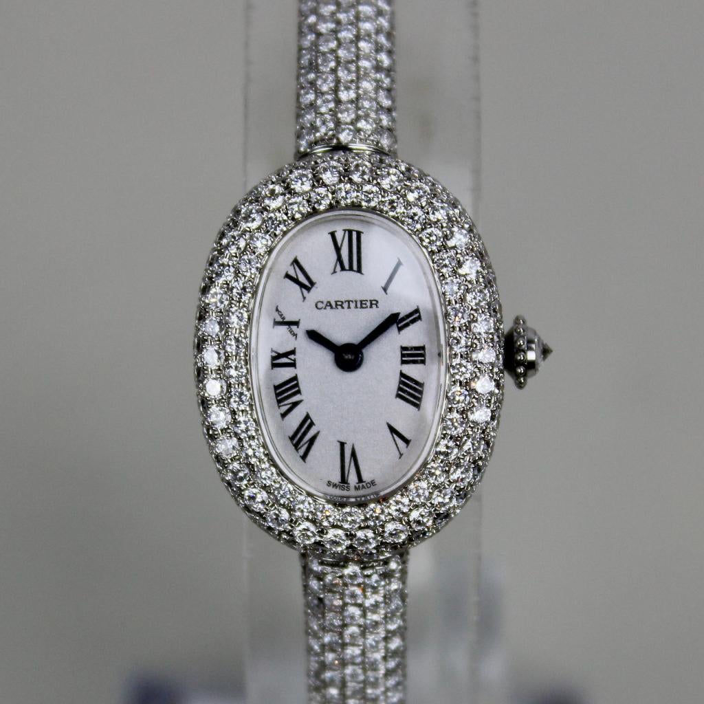 Cartier Baignoire - Iced out, Overige merken, Staal, Cartier, Staal