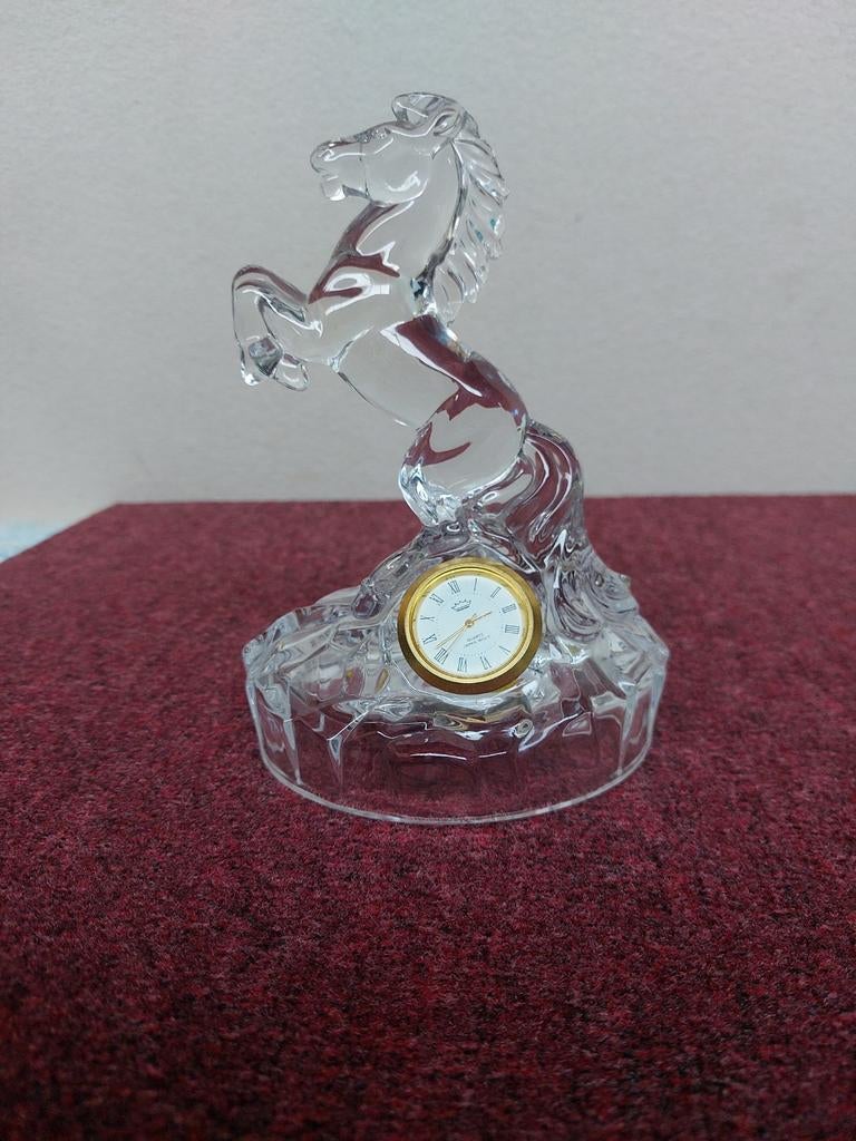 Kristallen paard met klokje RCR Royal Crystal Rock, Antiek en Kunst, Ophalen