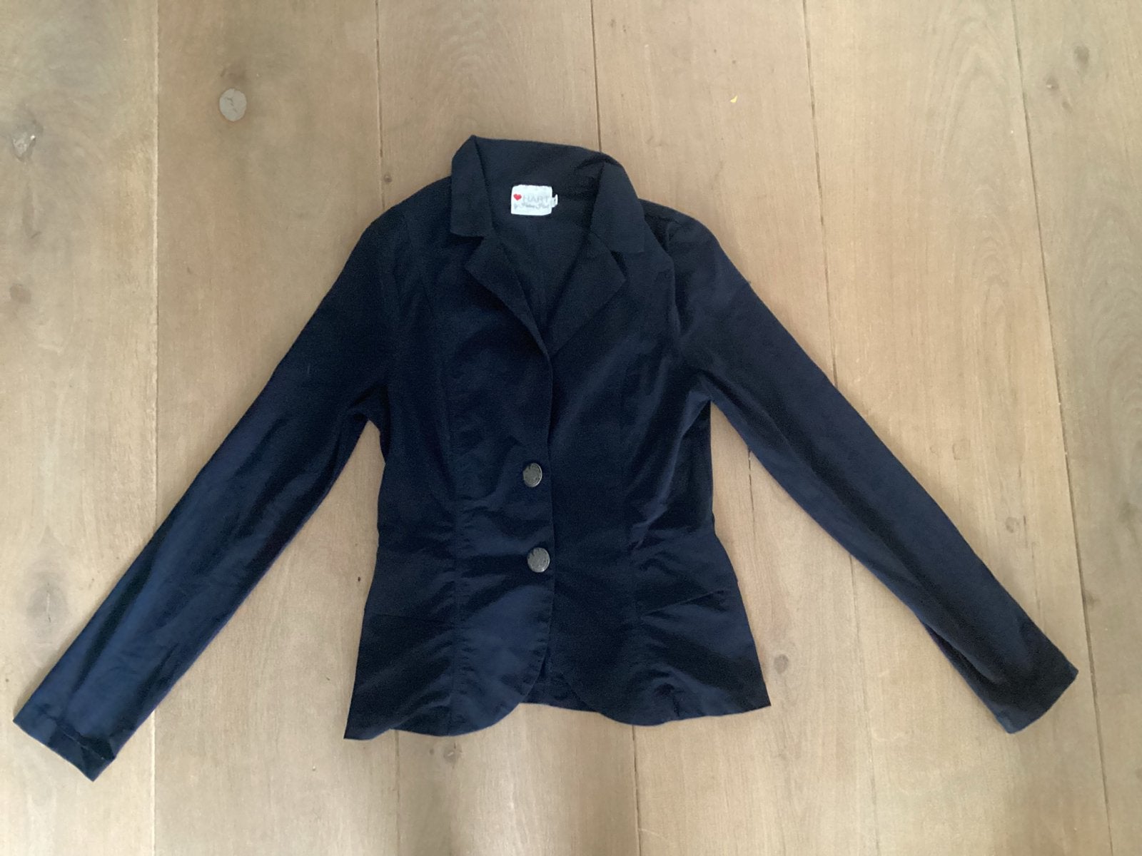 donkerblauwe travelstof blazer maat XS Helena Hart, Blauw, Ophalen of Verzenden, Zo goed als nieuw, Jasje