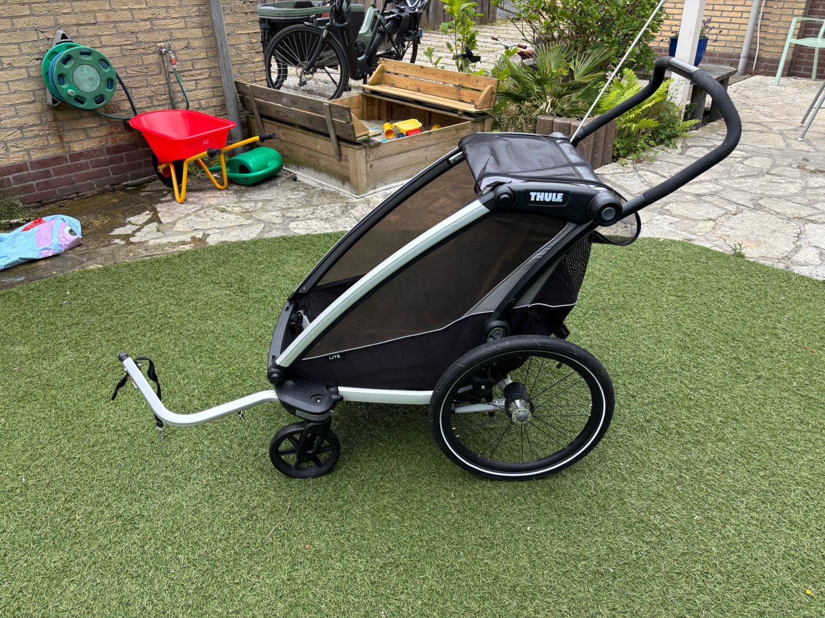 Thule Chariot Lite 1p, Fietsen en Brommers, Fietsaccessoires | Aanhangers en Karren, Ophalen, Zo goed als nieuw, Kinderkar, Minder dan 20 kg