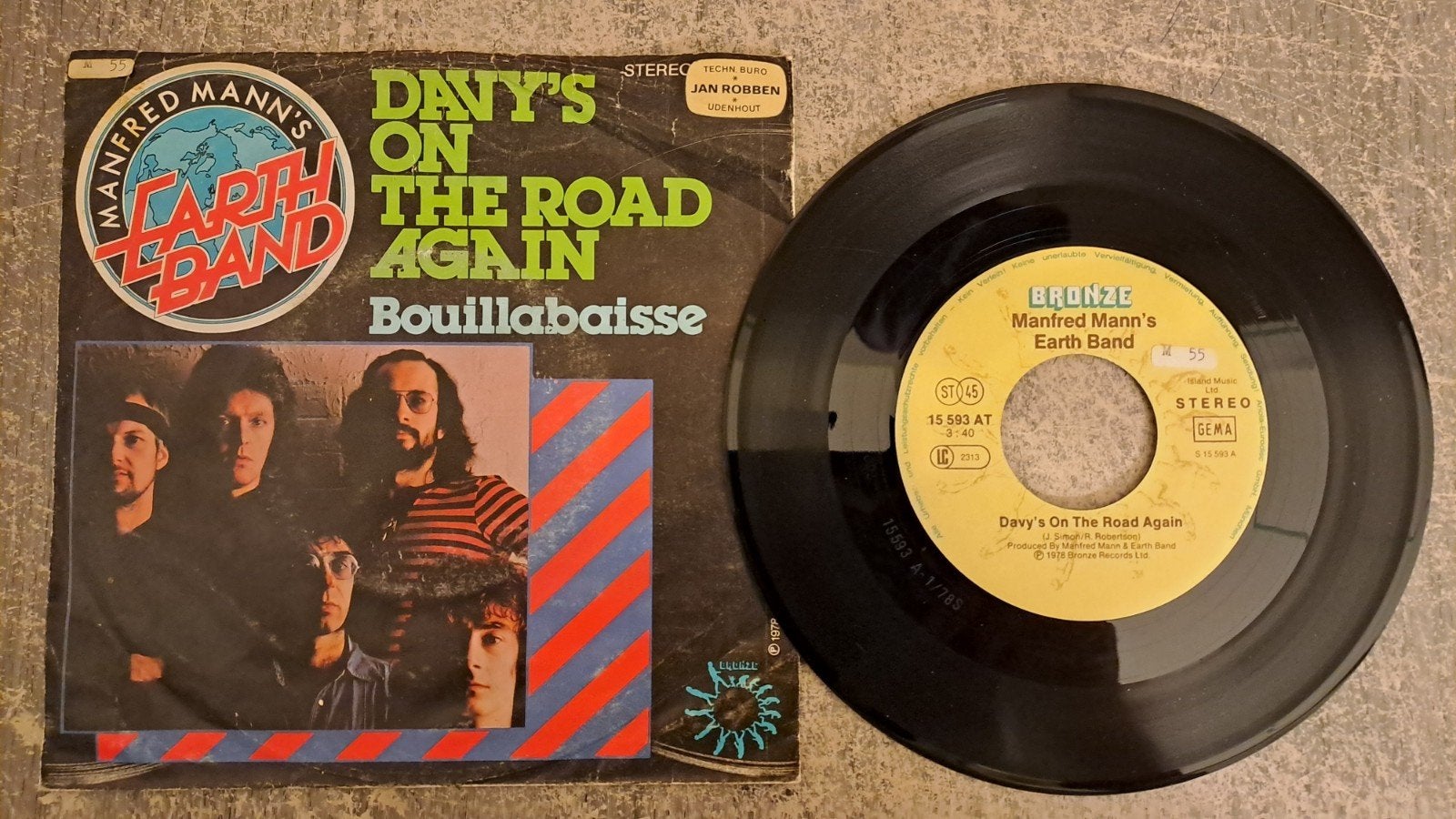 Manfred Man's Earth Band - Davy's on the road again, Cd's en Dvd's, Vinyl Singles, Gebruikt, 7 inch, Pop, Fotohoes