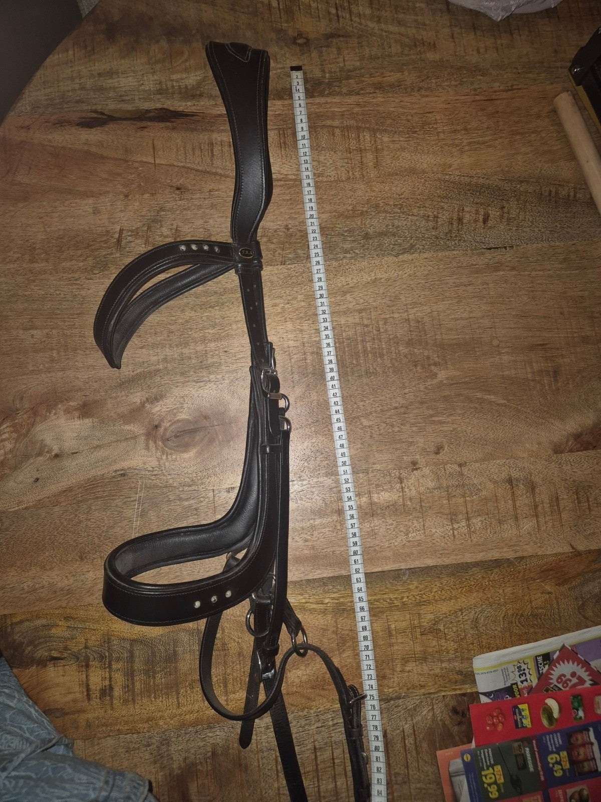 Bitlooshoofdstel voor grote paarden., Ophalen