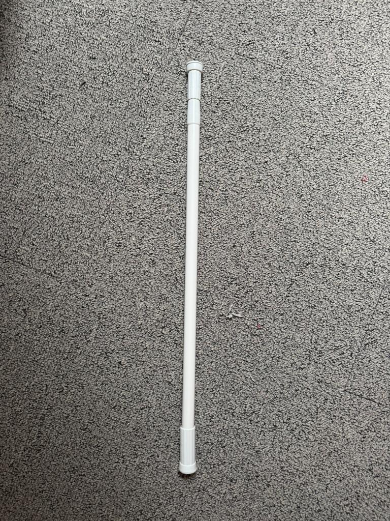 Douche stang voor gordijn, Ophalen, Zo goed als nieuw, Wit