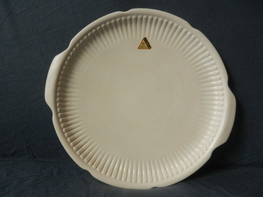 Flora Gouda mat witte gebakschaal model 2000 b. 30 cm, Antiek en Kunst, Ophalen of Verzenden