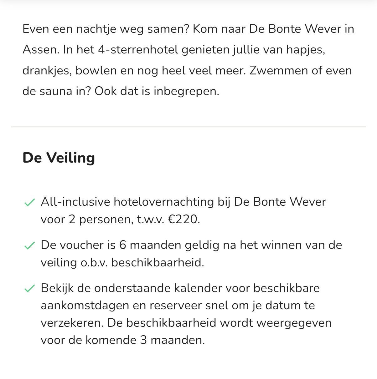 Foto 4 van All inclusive hotelovernachting De Bonte Wever 2pp