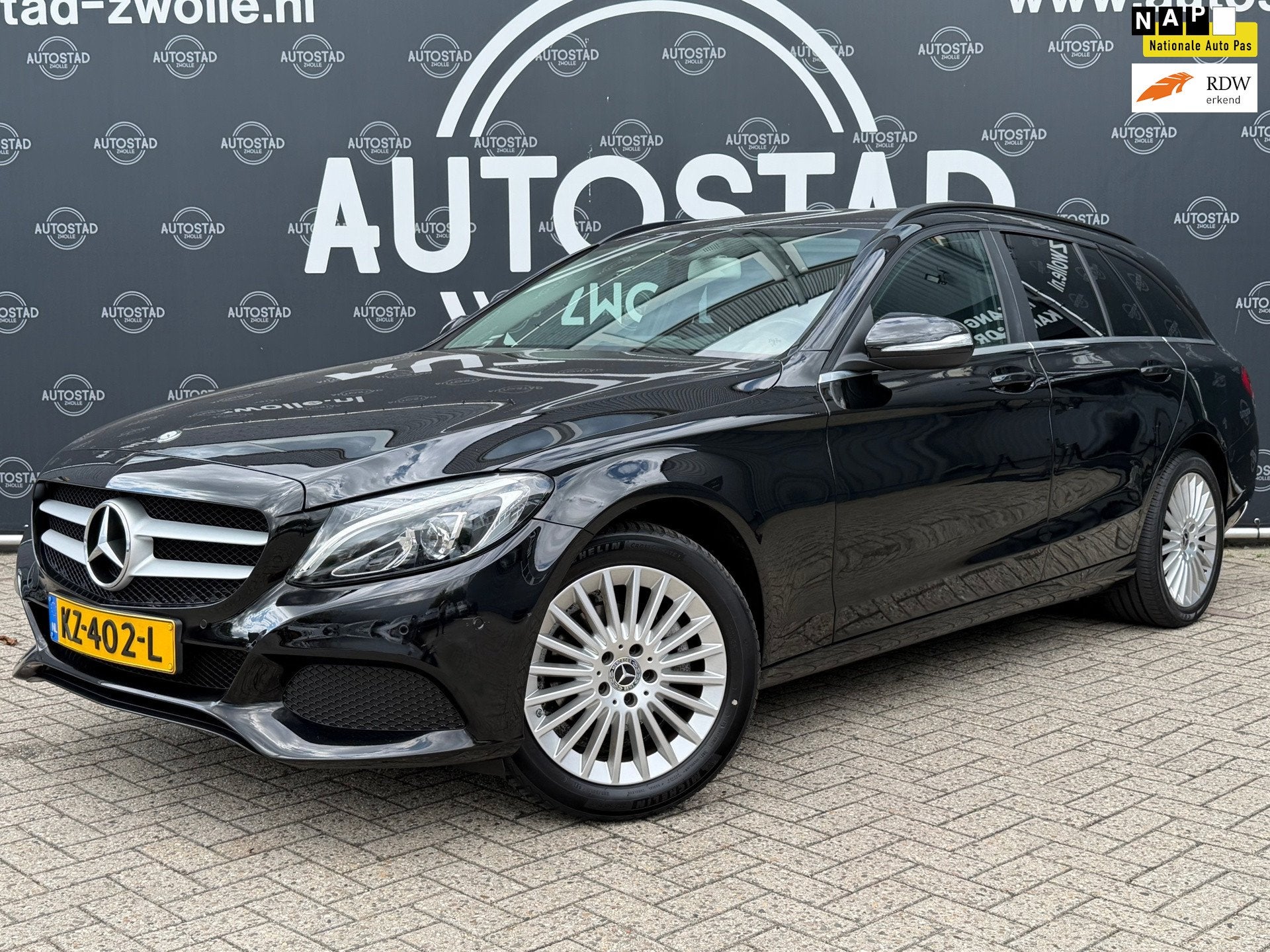Mercedes-Benz C-klasse Estate 160 Ambition NL-Auto / NAP / A, Auto's, 4 cilinders, Zwart, Handgeschakeld, 735 kg