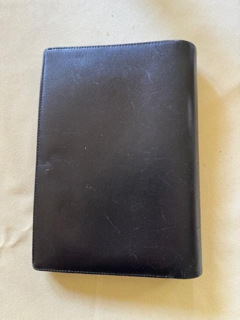 Montblanc double folded leren portemonnee/creditcard etui, Overige merken, Gebruikt, Overige kleuren, Verzenden
