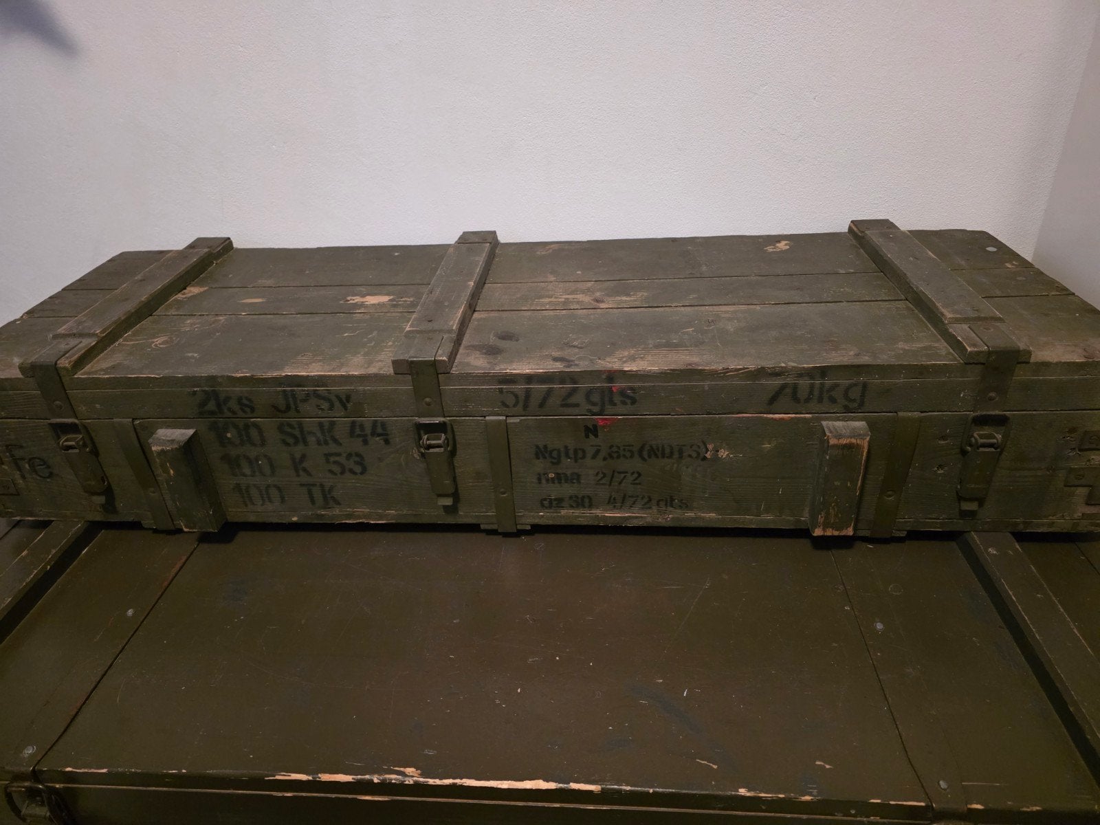 Oude Legerkist - Houten Munitiekist, Verzamelen, Militaria | Algemeen, Kist of Geocache, Ophalen