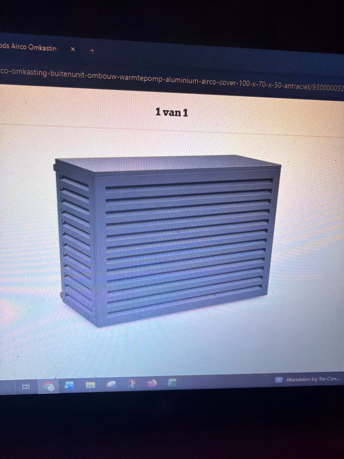 Airco omkasting 100x70x50 cm - Antraciet Aluminium, Witgoed en Apparatuur, Minder dan 60 m³, Nieuw, 3 snelheden of meer, Ophalen of Verzenden