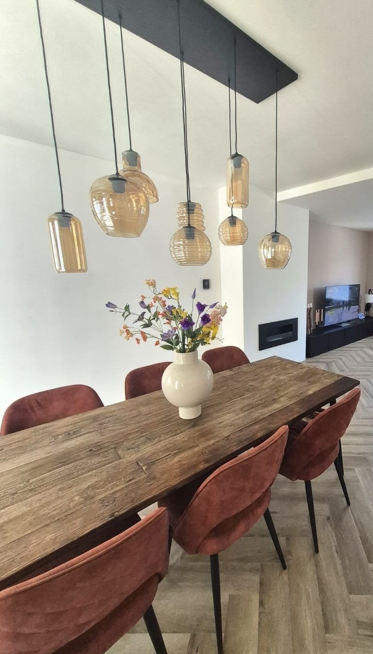 Eettafel WOOOD Guild bruin 220 x 90, Huis en Inrichting, Tafels | Eettafels, Industrieel, Landelijk, 200 cm of meer, 50 tot 100 cm