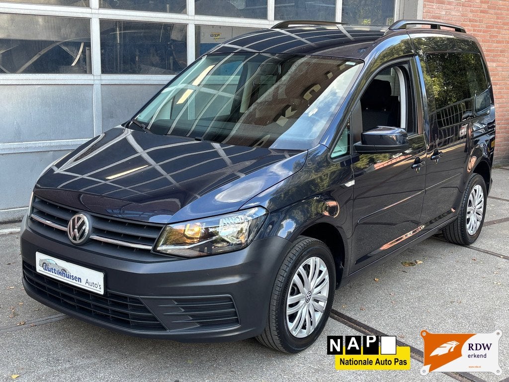 Volkswagen Caddy 1.4 TSI 130 pk Beach ,Mini Camper-Bed-Navi-, Stof, Gebruikt, 4 cilinders, Blauw