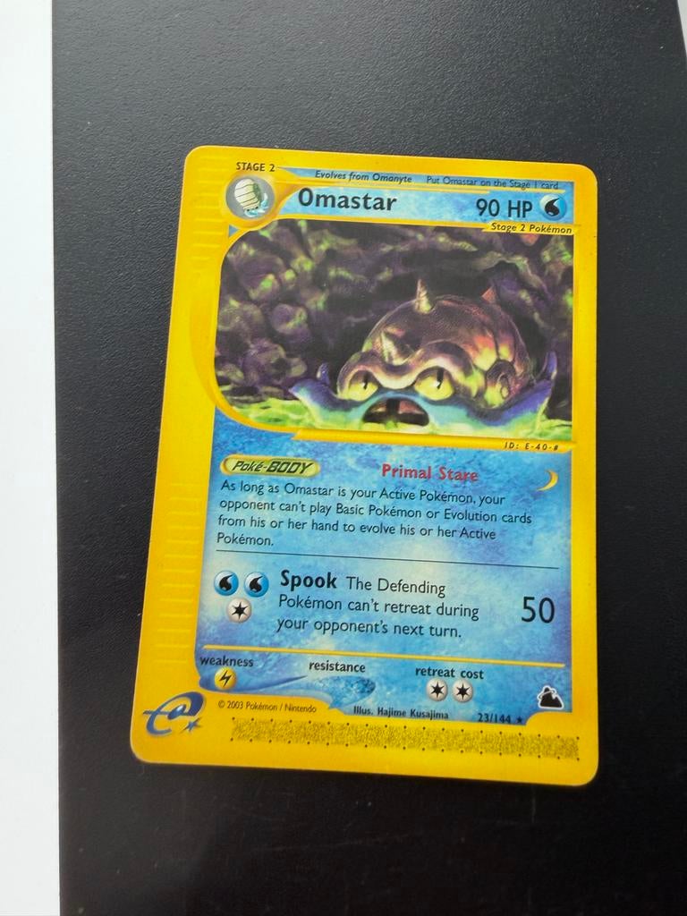 Omastar Pokémon Kaart - P (23/144), Ophalen of Verzenden, Gebruikt, Losse kaart