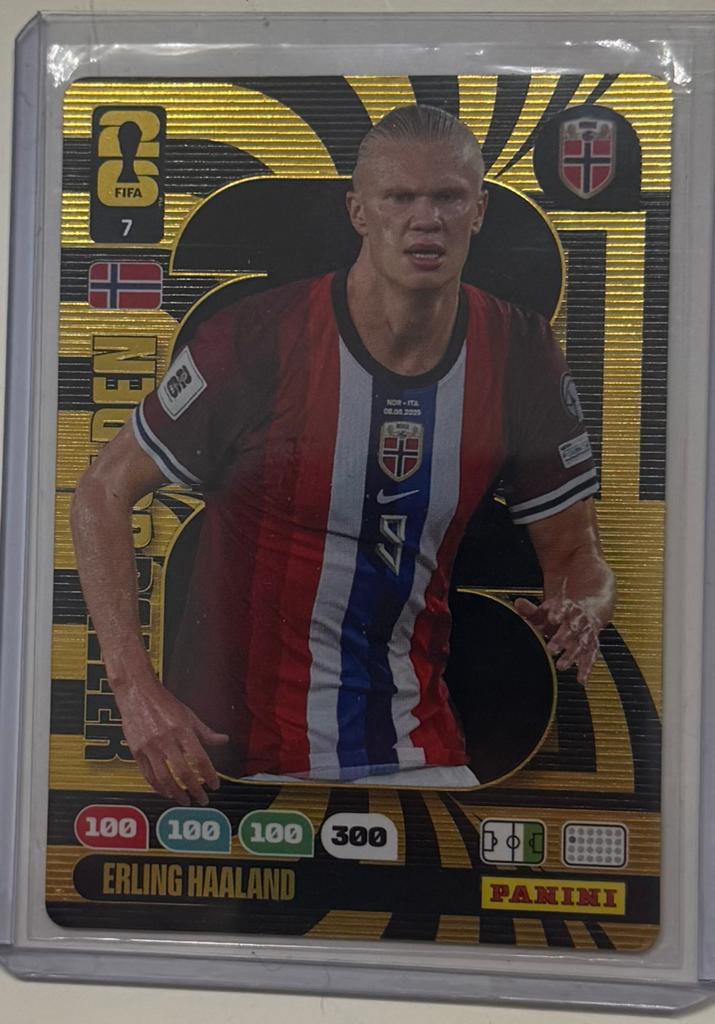 Panini Adrenalyn World Cup 2026 XL Golden Baller Haaland 7, Hobby en Vrije tijd, Stickers en Plaatjes, Ophalen of Verzenden, Nieuw