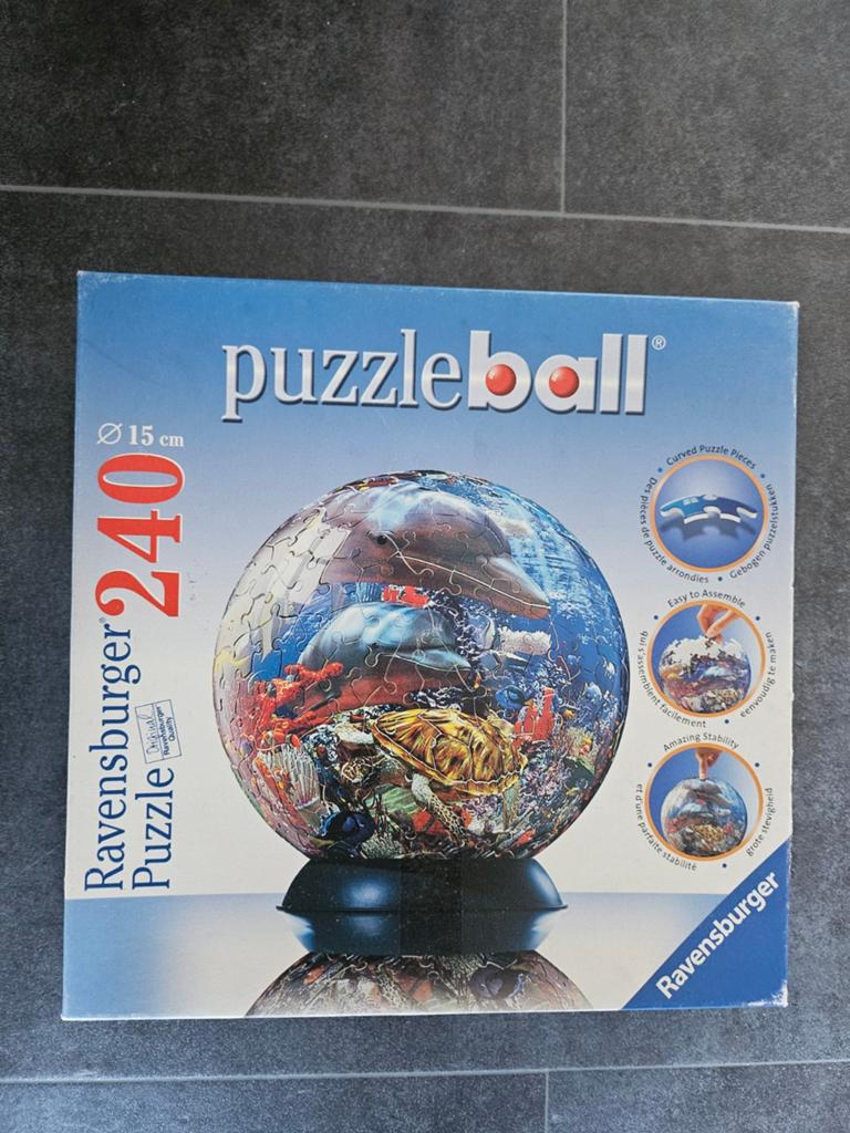 Ravensburger Puzzleball 240 stukjes - Onderwaterwereld, Ophalen of Verzenden, Minder dan 500 stukjes, Gebruikt, Rubik's of 3D-puzzel