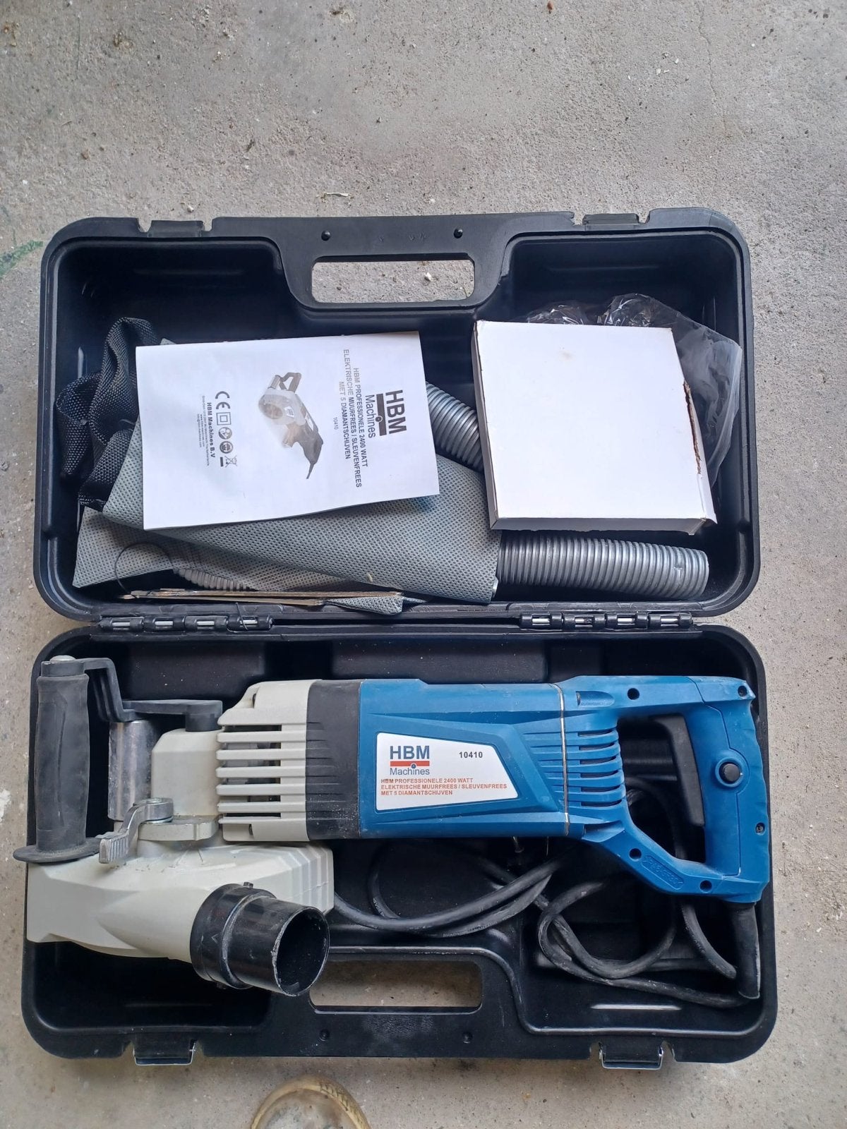 HBM Machines Muurfrees 10410 - Compleet met Koffer, Doe-het-zelf en Verbouw, Ophalen, Gebruikt