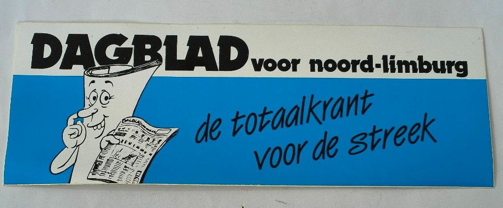 Sticker Dagblad voor Noord-Limburg, Ophalen of Verzenden, Zo goed als nieuw, Overige typen