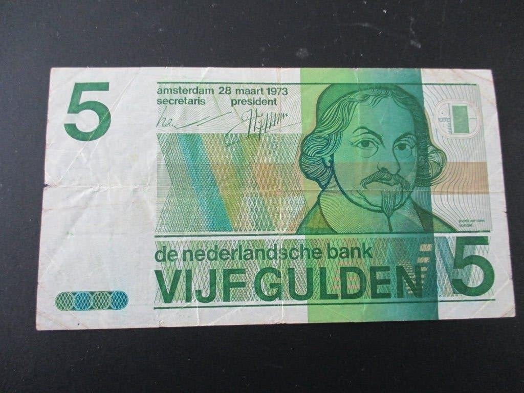 Bankbiljet 5 gulden 1973, Ophalen of Verzenden, 5 gulden, Los biljet
