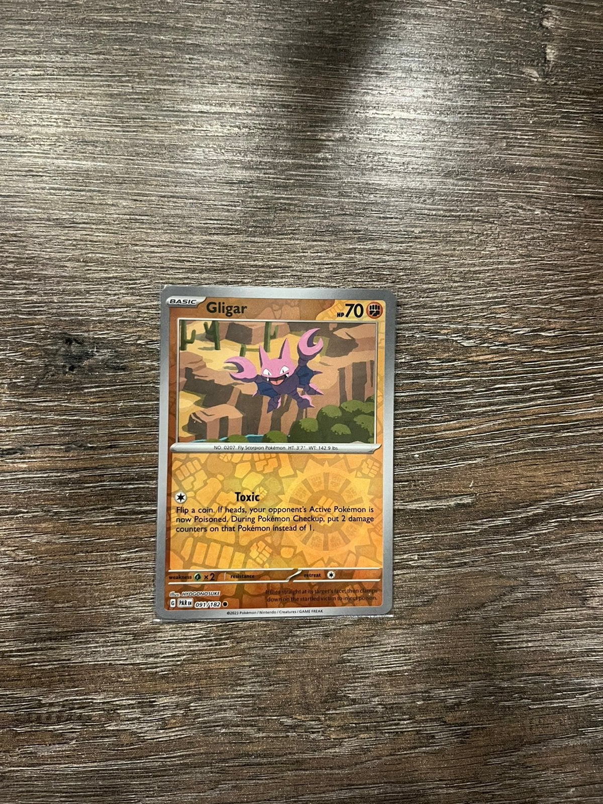 Gligar PAR 091/182 reverse holo, Ophalen of Verzenden, Zo goed als nieuw