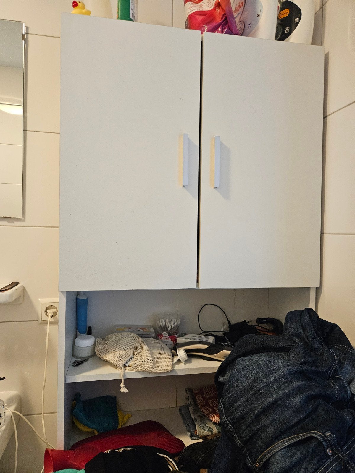 Wasmachinekast badkamerkast Nysjön Ikea, Huis en Inrichting, Badkamer | Badkamermeubels, Zo goed als nieuw, Overige typen, 150 tot 200 cm