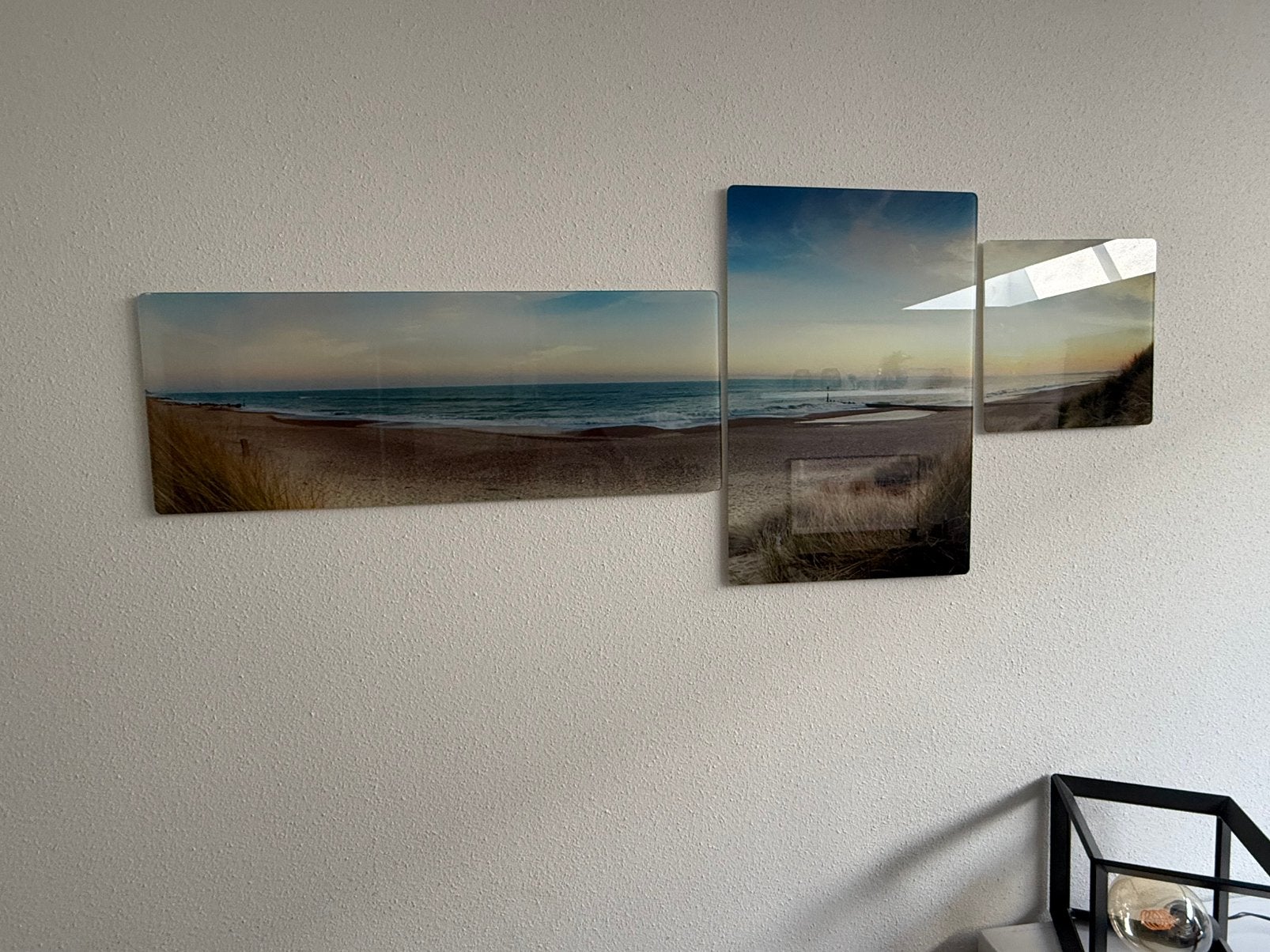 Drie luik zee en strand, Antiek en Kunst, Kunst | Schilderijen | Abstract, Ophalen