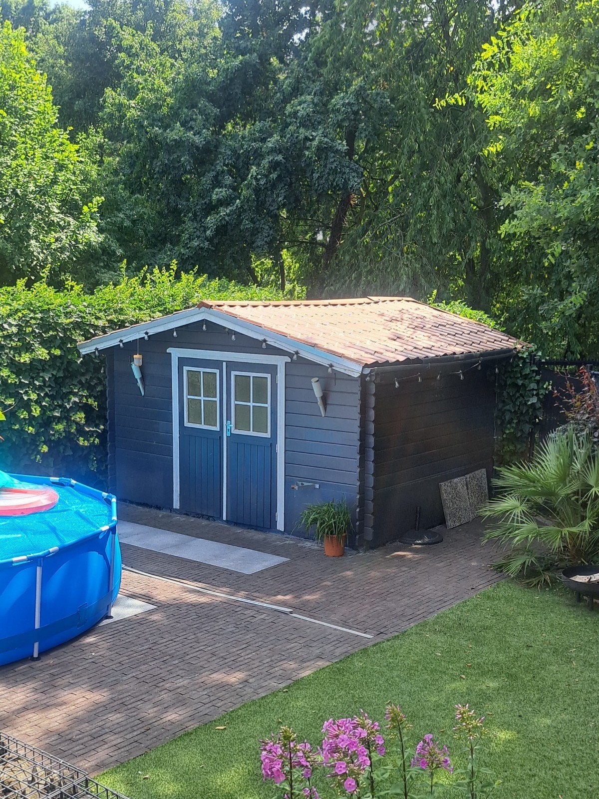 GRATIS Schuur/Tuinhuis 4x3.5m - zelf afbreken, Tuin en Terras, Ophalen, 250 tot 500 cm, Schuur, 2 ramen