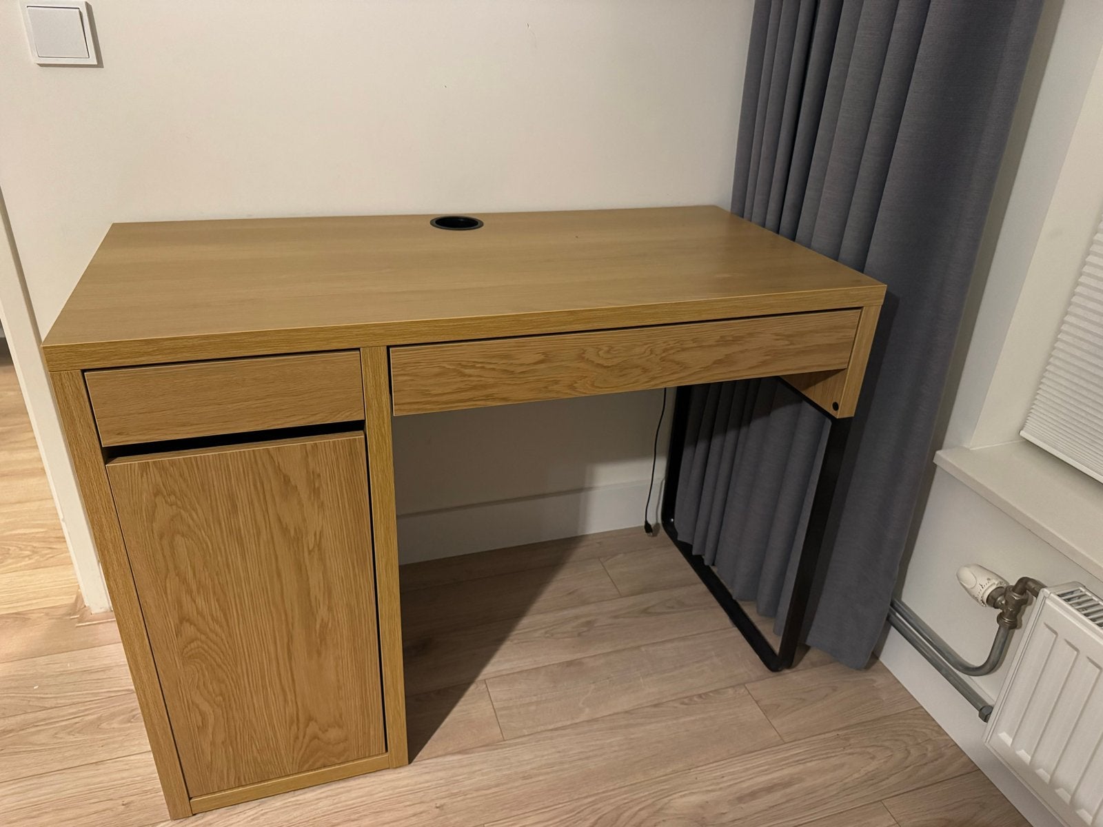 IKEA MICKE Bureau 105x50 Zwartbruin, Huis en Inrichting, Ophalen, 105 cm, Gebruikt, Spaanplaat of MDF