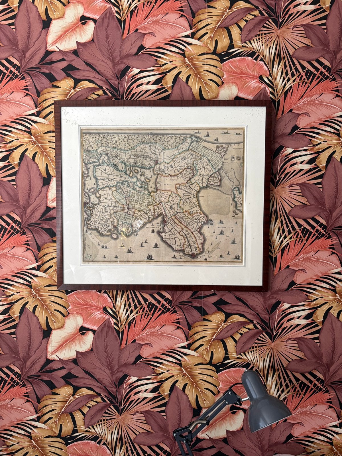 17e eeuwse kopergravure Hondius Noord-Holland, Antiek en Kunst, Kunst | Etsen en Gravures, Handgekleurd, Cartografie, Gravure