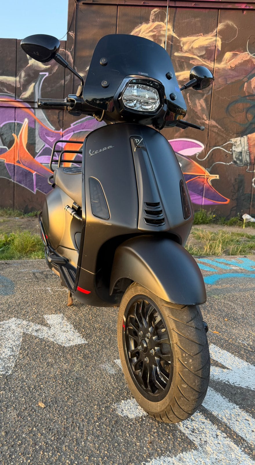Vespa Sprint zwart uit 2022, Ophalen, Gebruikt, Maximaal 45 km/u, Vespa S