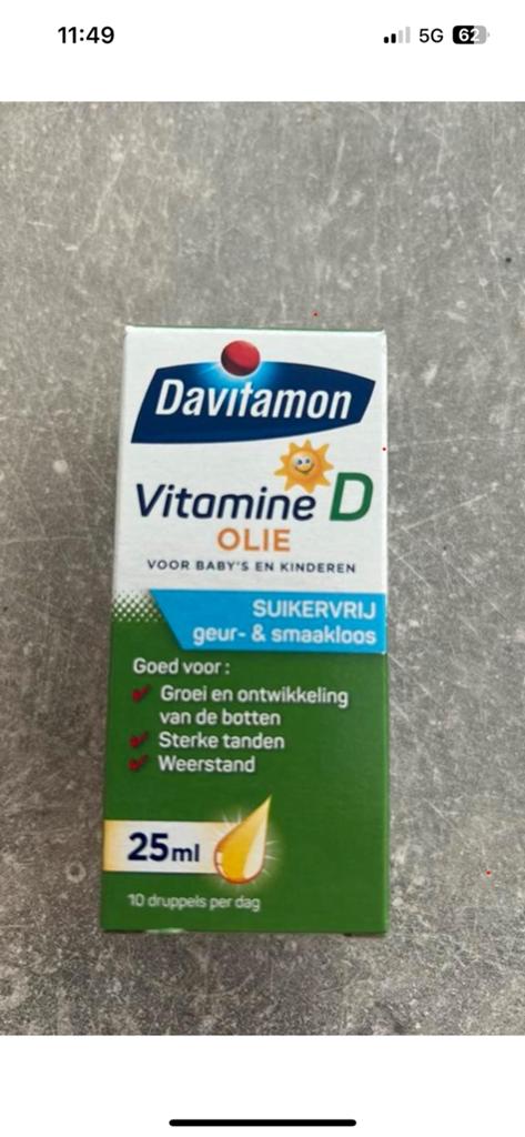 Nieuw doosje vitamine D olie, Ophalen of Verzenden, Nieuw, Overige typen