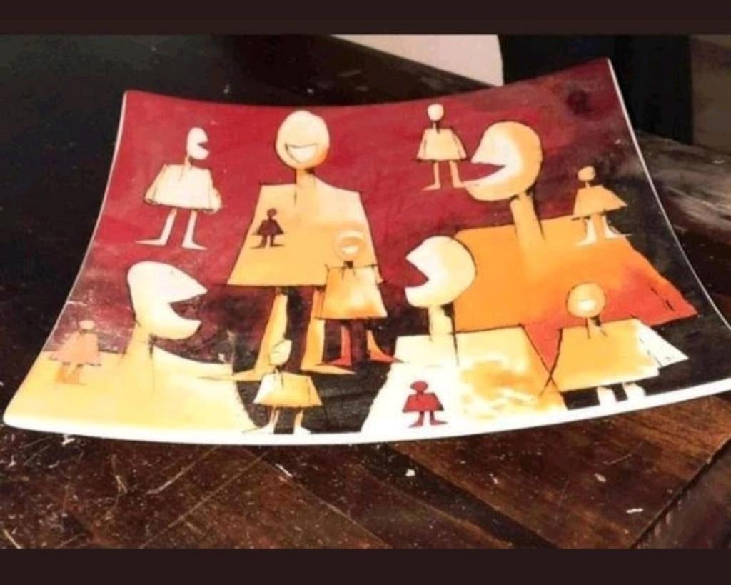Jos Gielen keramiek schaal/bord uit de serie Dialoog 48-450, Antiek en Kunst, Verzenden