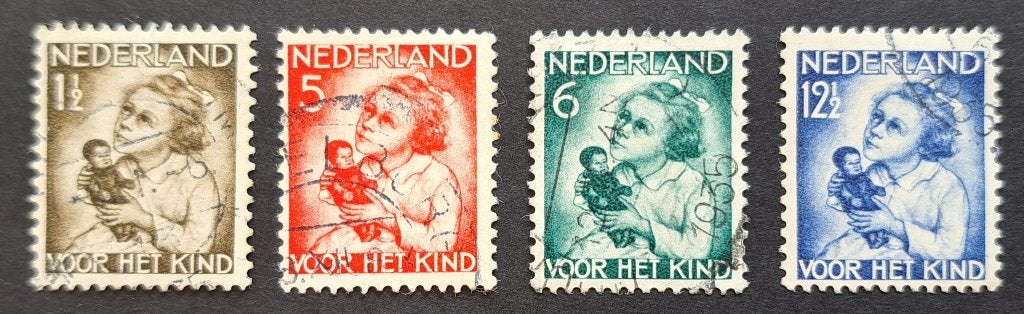Nederland 1934 nvph 270/273 gest. (Album), Postzegels en Munten, Ophalen of Verzenden, T/m 1940, Gestempeld