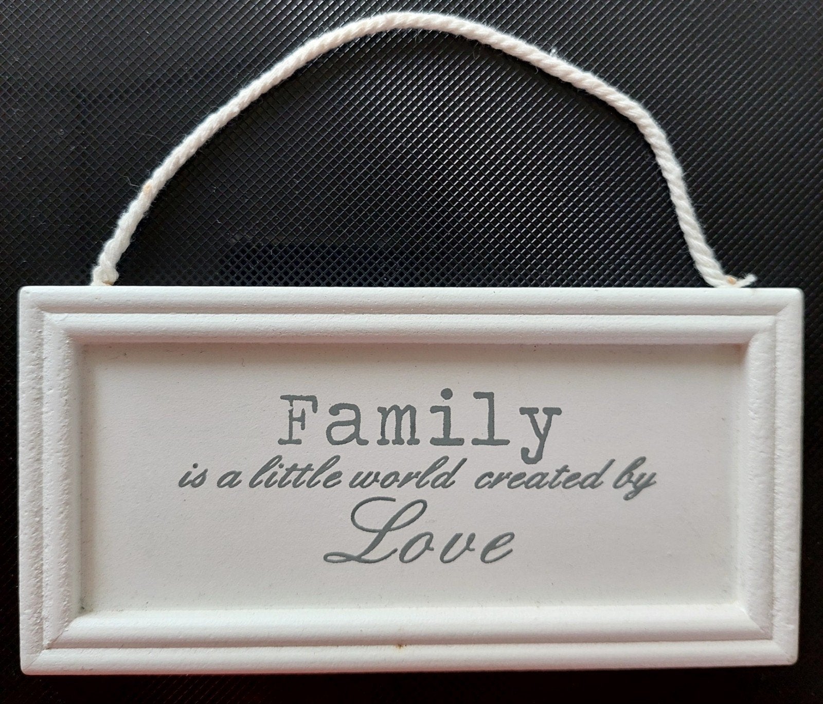 Decoratief tekstbordje 'Family', Huis en Inrichting, Woonaccessoires | Tekstborden en Spreuken, Tekstbord, 7 cm, 14 cm, Ophalen of Verzenden